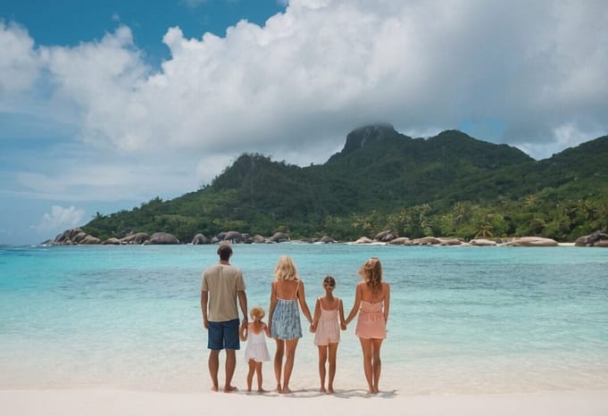 Famiglia alle seychelles viaggioinafrica